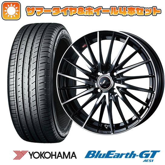 185/60R16 夏タイヤ ホイール4本セット YOKOHAMA ブルーアース GT AE51 (4/100車用) ウェッズ レオニス FR 16インチ