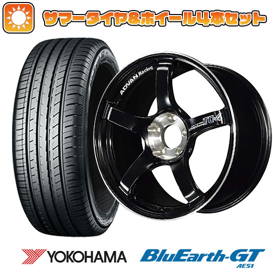 【取付対象】195/45R16 夏タイヤ ホイール4本セット YOKOHAMA ブルーアース GT AE51 (4/100車用) ヨコハマ アドバンレーシング TC4 SE 16インチ【送料無料】