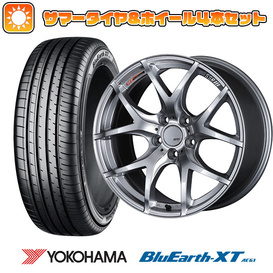 【取付対象】215/50R18 夏タイヤ ホイール4本セット YOKOHAMA ブルーアース XT AE61 (5/114車用) SSR GTV03 18インチ【送料無料】