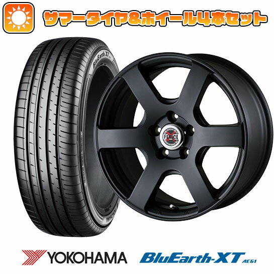 225/65R17 夏タイヤ ホイール4本セット YOKOHAMA ブルーアース XT AE61 (5/114車用) ALGERNON フェニーチェ クロスXC6 17インチ