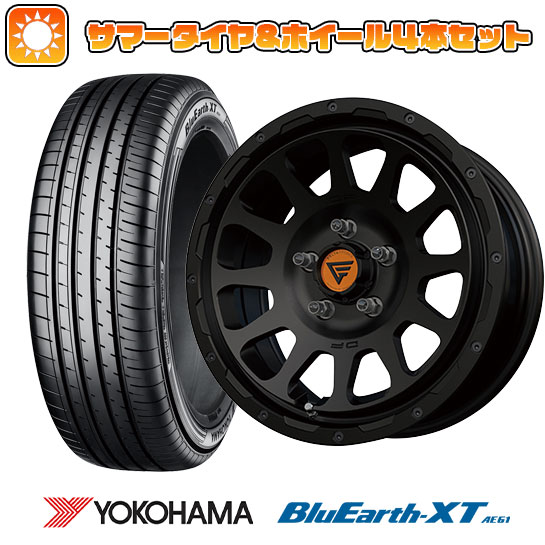 【取付対象】225/65R17 夏タイヤ ホイール4本セット YOKOHAMA ブルーアース XT AE61 (5/114車用) DELTA FORCE オーバル 17インチ【送料無料】