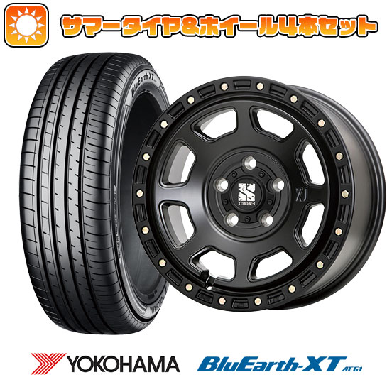 【取付対象】225/65R17 夏タイヤ ホイール4本セット YOKOHAMA ブルーアース XT AE61 (5/114車用) MLJ エクストリームJ XJ07 17インチ【送料無料】