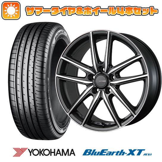 【取付対象】215/60R16 夏タイヤ ホイール4本セット YOKOHAMA ブルーアース XT AE61 (5/114車用) BRIDGESTONE エコフォルム CRS20 16インチ【送料無料】