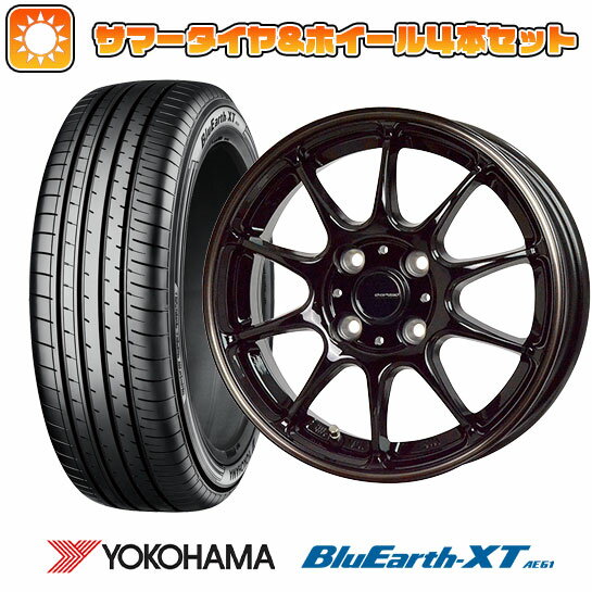 195/60R17 夏タイヤ ホイール4本セット ライズ/ロッキー（ガソリン） YOKOHAMA ブルーアース XT AE61 ホットスタッフ ジースピード P-07 17インチ