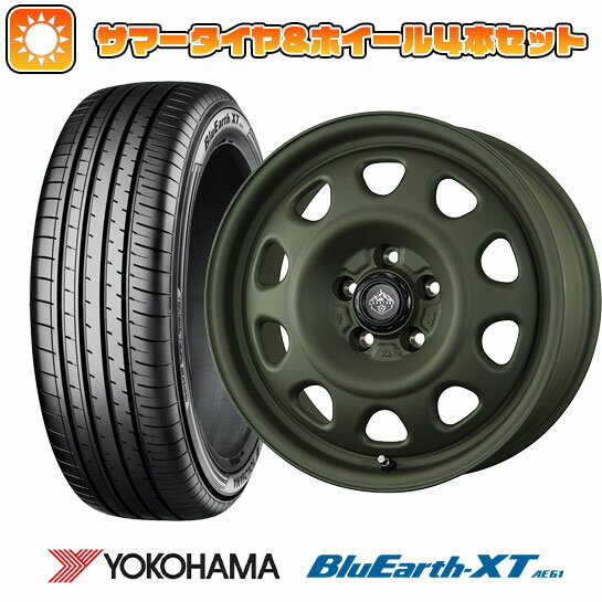 【取付対象】215/60R17 夏タイヤ ホイール4本セット YOKOHAMA ブルーアース XT AE61 (5/114車用) TOPY ランドフット SWZ 17インチ【送料無料】