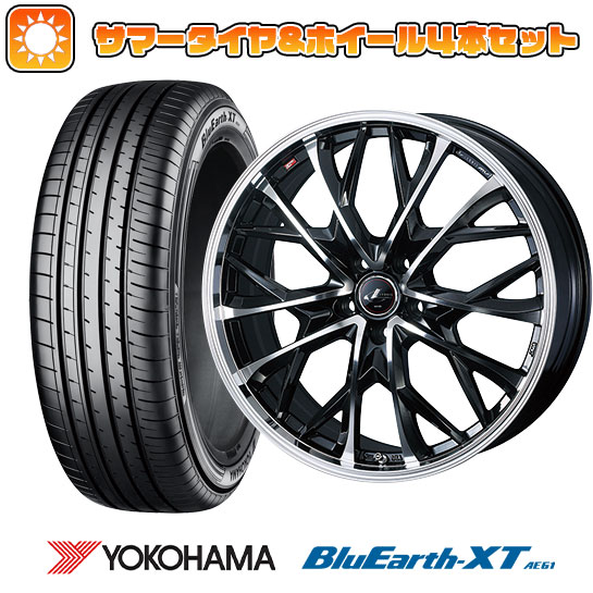 【取付対象】215/60R17 夏タイヤ ホイール4本セット (5/114車用) YOKOHAMA ブルーアース XT AE61 WEDS レオニス MV 17インチ【送料無料】