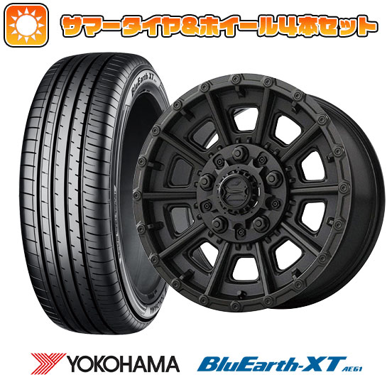 【取付対象】225/60R17 夏タイヤ ホイール4本セット (5/114車用) YOKOHAMA ブルーアース XT AE61 TUS JAPAN ジェップセン バレルゾーン M017 17インチ【送料無料】