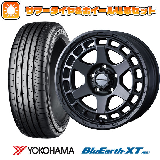 【取付対象】225/65R17 夏タイヤ ホイール4本セット (5/114車用) YOKOHAMA ブルーアース XT AE61 ウェッズ ウェッズアドベンチャー マッドヴァンス X タイプS 17インチ【送料無料】