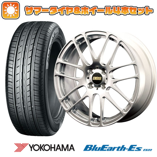 【取付対象】195/55R15 夏タイヤ ホイール4本セット (4/100車用) YOKOHAMA ブルーアース ES32 BBS JAPAN RE-L2 15インチ【送料無料】