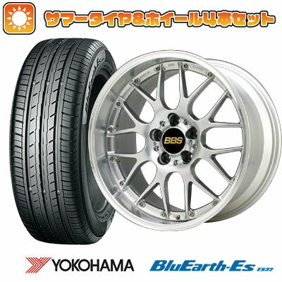 【取付対象】215/60R17 夏タイヤ ホイール4本セット (5/114車用) YOKOHAMA ブルーアース ES32 BBS JAPAN RS-GT 17インチ【送料無料】