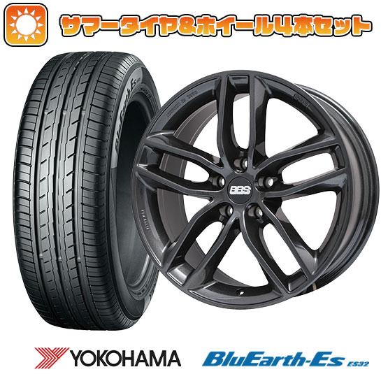 245/40R19 夏タイヤ ホイール4本セット YOKOHAMA ブルーアース ES32 (5/114車用) BBS GERMANY SX クリスタルブラック 19インチ(送料無料)