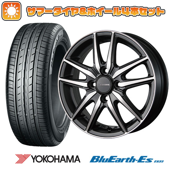 【取付対象】185/55R15 夏タイヤ ホイール4本セット YOKOHAMA ブルーアース ES32 (4/100車用) BRIDGESTONE エコフォルム CRS20 15インチ【送料無料】