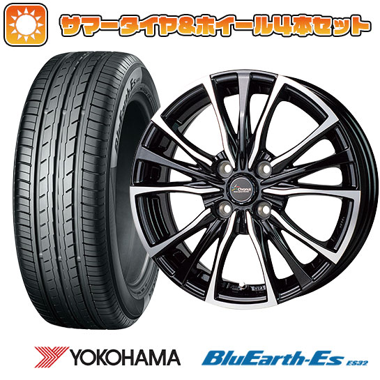 【取付対象】185/55R15 夏タイヤ ホイール4本セット YOKOHAMA ブルーアース ES32 (4/100車用) HOT STUFF クロノス CH-110 15インチ【送料無料】