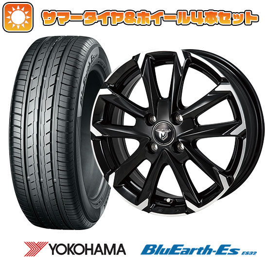 【取付対象】185/55R15 夏タイヤ ホイール4本セット YOKOHAMA ブルーアース ES32 (4/100車用) MONZA JPスタイル MJ-V 15インチ【送料無料】