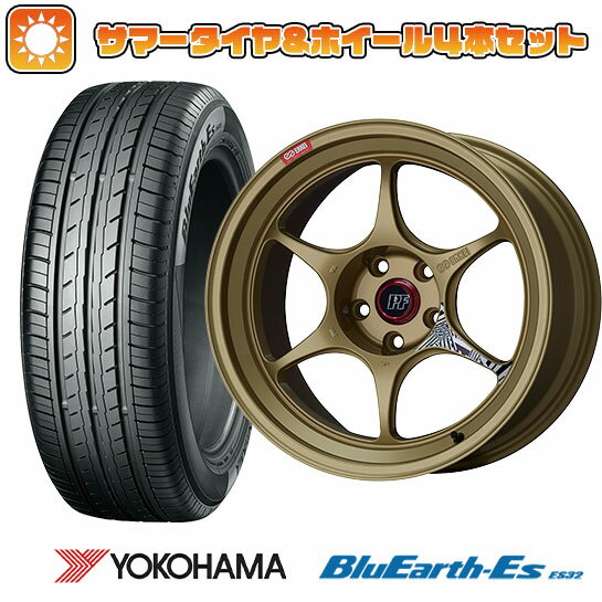 【取付対象】225/35R19 夏タイヤ ホイール4本セット YOKOHAMA ブルーアース ES32 (5/100車用) エンケイ PF06 ゴールド 19インチ(送料無料)