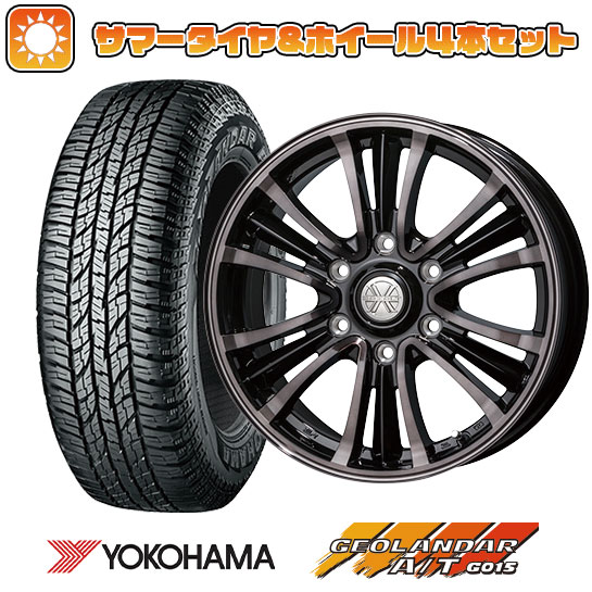 【取付対象】215/65R16 夏タイヤ ホイール4本セット NV350キャラバン YOKOHAMA ジオランダー A/T G015 WL/RBL 109/107S TOPY バザルト-X タイプ2 16インチ【送料無料】