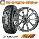 エントリーしてタイヤ交換チケット同時購入でポイント10倍! 225/55R18 夏タイヤ ホイール4本セット (5/114車用) YOKOHAMA ジオランダー A/T G015 RBL ホットスタッフ エクシーダー E07 18インチ