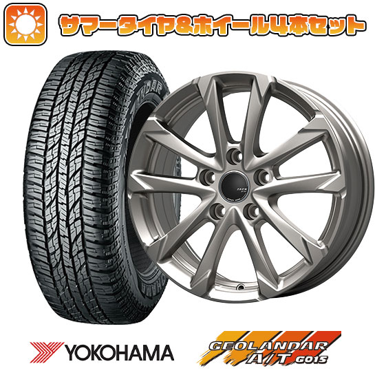 【取付対象】215/60R17 夏タイヤ ホイール4本セット (5/114車用) YOKOHAMA ジオランダー A/T G015 RBL モンツァ ZACK JP-325 17インチ【送料無料】