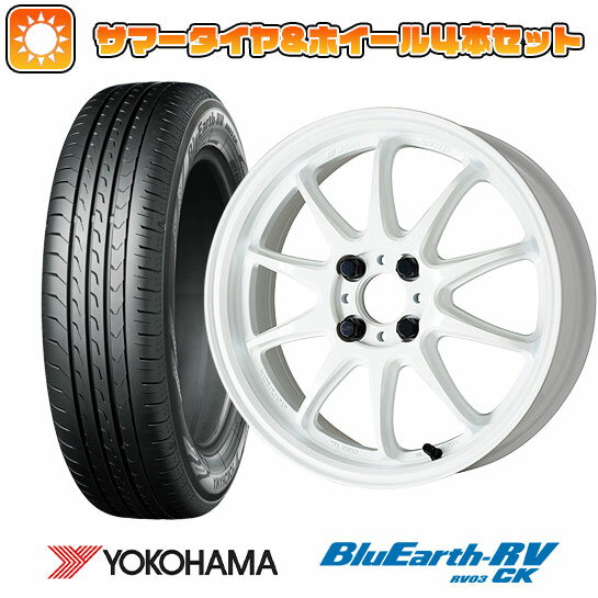 【取付対象】165/60R15 夏タイヤ ホイール4本セット 軽自動車用（ハスラー） デリカミニ(4WD) YOKOHAMA ブルーアース RV-03CK WORK エモーション ZR10 15インチ【送料無料】