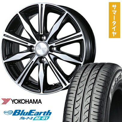 【取付対象】165/55R15 夏タイヤ ホイール4本セット N-BOX タントカスタム ワゴンR YOKOHAMA ブルーアース AE-01 BRIDGESTONE バルミナ K10 15インチ【送料無料】
