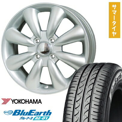 【取付対象】145/80R13 夏タイヤ ホイール4本セット YOKOHAMA ブルーアース AE-01 (軽自動車用) HOT STUFF ララパーム KC-8 13インチ【送料無料】