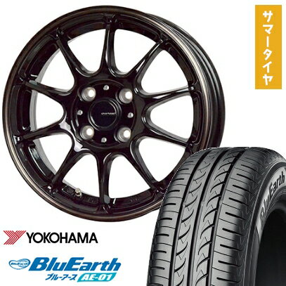 【取付対象】155/65R13 夏タイヤ ホイール4本セット YOKOHAMA ブルーアース AE-01 (軽自動車用) ホットスタッフ ジースピード P-07 13インチ【送料無料】
