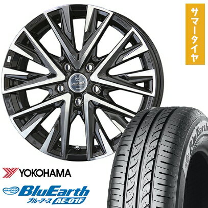 【取付対象】205/55R16 夏タイヤ ホイール4本セット YOKOHAMA ブルーアース AE-01F (5/114車用) KYOHO スマック レジーナ 16インチ【送料無料】