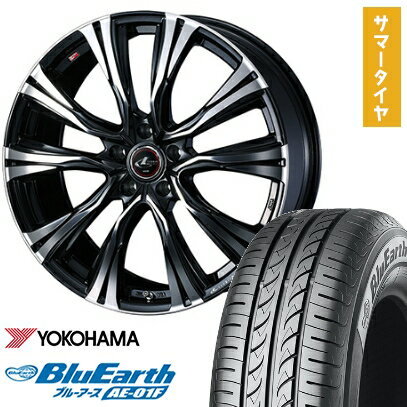 【取付対象】205/60R16 夏タイヤ ホイール4本セット YOKOHAMA ブルーアース AE-01F (5/114車用) WEDS レオニス VR 16インチ【送料無料】
