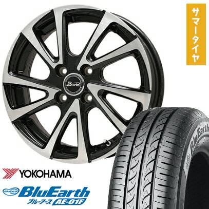 【取付対象】175/65R14 夏タイヤ ホイール4本セット YOKOHAMA ブルーアース AE-01F (4/100車用) BIGWAY B-WIN ヴェノーザ10 14インチ【送料無料】
