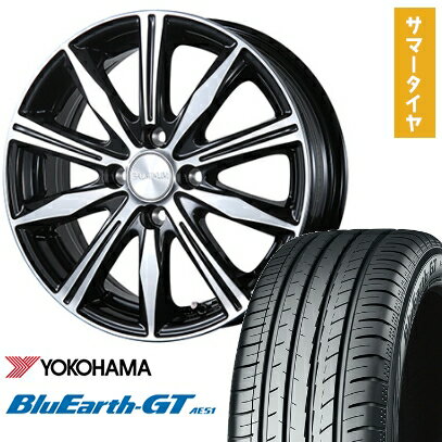 【取付対象】155/65R14 夏タイヤ ホイール4本セット N-BOX タントカスタム ワゴンR YOKOHAMA ブルーアース GT AE51 BRIDGESTONE バルミナ K10 14インチ【送料無料】