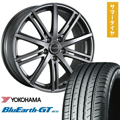 【取付対象】215/45R18 夏タイヤ ホイール4本セット YOKOHAMA ブルーアース GT AE51 (5/114車用) BRIDGESTONE バルミナ BR10 18インチ【送料無料】