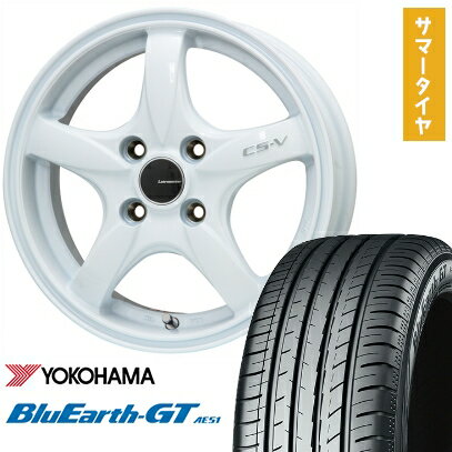 【取付対象】195/45R16 夏タイヤ ホイール4本セット YOKOHAMA ブルーアース GT AE51 (4/100車用) LEHRMEISTER CS-V(ホワイト) 16インチ【送料無料】