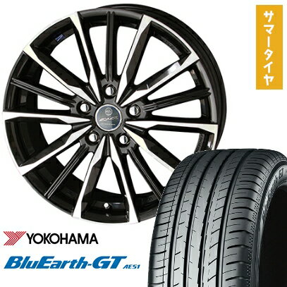 【取付対象】195/65R15 夏タイヤ ホイール4本セット YOKOHAMA ブルーアース GT AE51 (5/114車用) KYOHO スマック プライム ヴァルキリー 15インチ【送料無料】