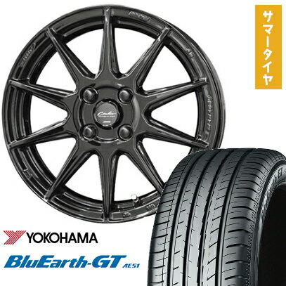 【取付対象】195/55R16 夏タイヤ ホイール4本セット YOKOHAMA ブルーアース GT AE51 (4/100車用) KYOHO サーキュラー C10R 16インチ【送料無料】
