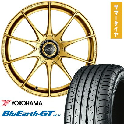 【取付対象】215/40R18 夏タイヤ ホイール4本セット プリウス YOKOHAMA ブルーアース GT AE51 OZ フォーミュラHLT 18インチ【送料無料】