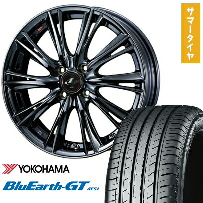 【取付対象】195/45R16 夏タイヤ ホイール4本セット YOKOHAMA ブルーアース GT AE51 (4/100車用) WEDS レオニス WX 16インチ【送料無料】