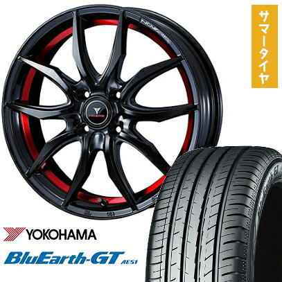【取付対象】195/45R16 夏タイヤ ホイール4本セット YOKOHAMA ブルーアース GT AE51 (4/100車用) WEDS ノヴァリス ローグ VF 16インチ【送料無料】