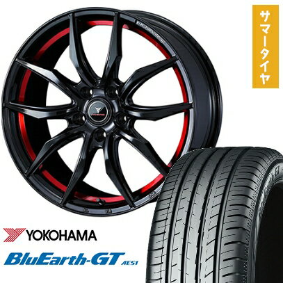 【取付対象】215/40R18 夏タイヤ ホイール4本セット YOKOHAMA ブルーアース GT AE51 (5/114車用) WEDS ノヴァリス ローグ VF 18インチ【送料無料】