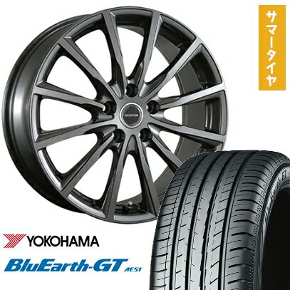 【取付対象】215/45R18 夏タイヤ ホイール4本セット YOKOHAMA ブルーアース GT AE51 (5/114車用) BRIDGESTONE バルミナ AR12 18インチ【送料無料】