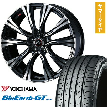 【取付対象】215/55R17 夏タイヤ ホイール4本セット YOKOHAMA ブルーアース GT AE51 (5/114車用) WEDS レオニス VR 17インチ【送料無料】