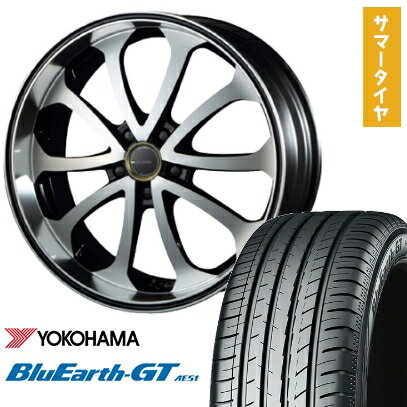 【取付対象】225/40R19 夏タイヤ ホイール4本セット YOKOHAMA ブルーアース GT AE51 (5/114車用) MZ SPEED ジュノウ バベル 19インチ【送料無料】