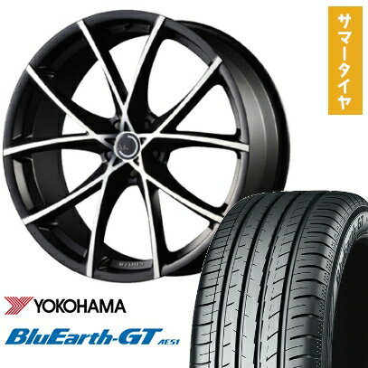 【取付対象】225/35R19 夏タイヤ ホイール4本セット YOKOHAMA ブルーアース GT AE51 (5/100車用) MZ SPEED ジュリア フルスロットル 19インチ【送料無料】