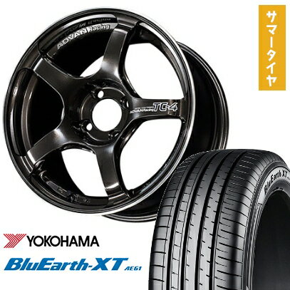 【取付対象】215/60R16 夏タイヤ ホイール4本セット YOKOHAMA ブルーアース XT AE61 (5/114車用) YOKOHAMA アドバンレーシング TC4 16インチ【送料無料】