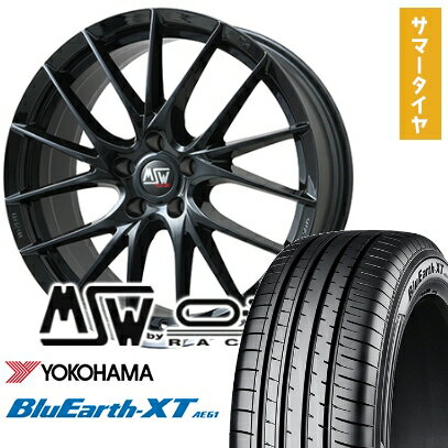 【取付対象】225/65R17 夏タイヤ ホイール4本セット YOKOHAMA ブルーアース XT AE61 (5/114車用) MSW by OZ Racing MSW 29(グロスブラック) 17インチ【送料無料】