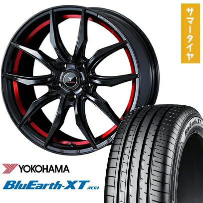 【取付対象】215/60R17 夏タイヤ ホイール4本セット YOKOHAMA ブルーアース XT AE61 (5/114車用) WEDS ノヴァリス ローグ VF 17インチ【送料無料】