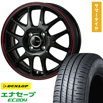 【取付対象】185/55R15 夏タイヤ ホイール4本セット DUNLOP エナセーブ EC204 (4/100車用) MONZA JPスタイル ジェファ 15インチ【送料無料】