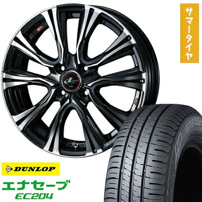 【取付対象】185/55R15 夏タイヤ ホイール4本セット DUNLOP エナセーブ EC204 (4/100車用) WEDS レオニス VR 15インチ【送料無料】