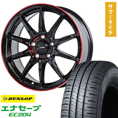 【取付対象】205/60R16 夏タイヤ ホイール4本セット DUNLOP エナセーブ EC204 (5/114車用) HOT STUFF ジースピード P-05R 16インチ【送料無料】