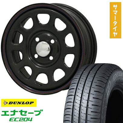 【取付対象】165/60R14 夏タイヤ ホイール4本セット エブリイワゴン ダンロップ エナセーブ EC204 モリタ デイトナズ G2 14インチ【送料無料】
