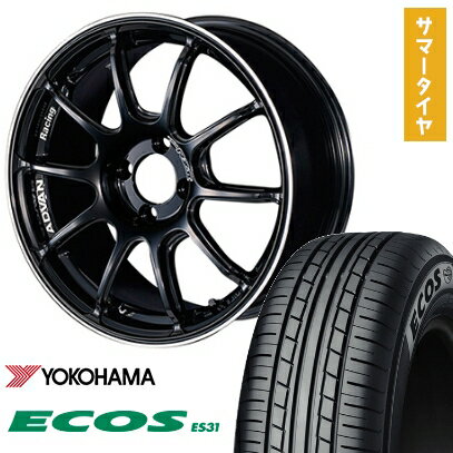 【取付対象】165/55R15 夏タイヤ ホイール4本セット N-BOX タント ワゴンR YOKOHAMA エコス ES31 YOKOHAMA アドバンレーシング RZII 15インチ【送料無料】